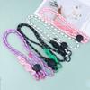 Funda para Teléfono Móvil Color de Contraste Estilo Coreano Nuevo Comercio Exterior Cuerda para Colgar Clip Trasero Correa Cruzada Ajustable Moda Cadena Colgante Tejida