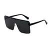 Nuevas Gafas de Sol Integradas Cuadradas Grandes de Media Montura Transfronterizas, Estilo Futurista de Moda, Versátiles, Elegantes, Efecto Adelgazante, Gafas de Sol Elegantes