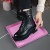 Botas Martin transfronterizas de comercio exterior para mujer, botas largas y cortas, zapatillas deportivas casuales para mujer, botas de motociclista negras con forro de felpa