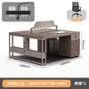 Escritorio de estación de trabajo simple y moderno, adecuado para 4 empleados, muebles de oficina y un juego de mesas y sillas para 6 empleados