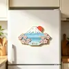 Japón Monte Fuji Souvenir Turístico Acrílico Plano Creativo Avenida de los Cerezos Decorativo Coleccionable Imán Pegatina para Nevera
