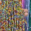 Concha de água doce natural 3mm contas redondas contas soltas semi-acabado artesanal DIY pulseira colar brincos acessórios de jóias