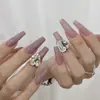 Joyería de Pedrería para Uñas 2025 Nuevo Modelo Pedrería de Aleación Deslumbrante Cristal de Colores Corazón Inclinado Pedrería Cuadrada Gruesa para Uñas Venta al por Mayor