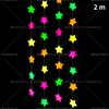 Fio de Papel Fio de Papel Fluorescente Enfeite de Pendurar Decoração de Festa de Aniversário Guirlanda de Papel Pingente Estrela de Cinco Pontas Bandeira de Fio Redonda Venda por Atacado