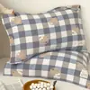 Par de Toallas Almohada de Gasa de Cuatro Capas Estilo Coreano Femenino Todo Algodón para Uso en Casa, Toalla Acolchada para Almohada de Adulto Individual