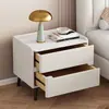 Mesita de noche de madera maciza pizarra cuero lujo ligero, uso doméstico simple, almacenamiento moderno de gama alta para dormitorio, modelo pequeño nuevo