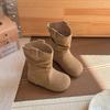 Botas Boken Estilo Coreano para Niñas 2025 Botas de Montón Estilo Perezoso Retro para Niños Botas Retro Versátiles Botines Cortos de Punta Redonda de Moda
