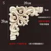 Talla en Madera Dongyang Aplique de Madera Maciza Flor de Esquina de Gabinete Fondo de Pared con Patrón Floral Estilo Europeo Pieza de Flor de Madera Adorno Diagonal Decoración en Stock