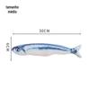 Brinquedo de Mastigar Peixe de Pelúcia com Erva-do-Gato Boneco Gato Almofada Varinha para Provocar Gato Animal de Estimação Gato Brinquedo de Peixe Realista