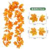Guirnalda de Hojas de Arce Rojo Artificiales para Colgar en la Pared Hojas de Árbol Falsas Tema de Halloween Exhibición de Ventana Decoración de Pared y Techo Guirnalda de Flores