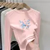 Camiseta de manga larga para niños, nuevo estilo otoño/invierno, con lindos estampados de dibujos animados, diseño moderno y ajustado para niñas