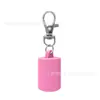 Em estoque variedade de chaveiro beleza maquiagem brilho labial batom capa de silicone gloss labial portátil chaveiro de gloss labial capa de reposição