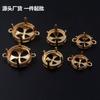 Accesorios de Joyería Estilo Antiguo Cobre Fundido 10mm Ágata Piedra Preciosa Engaste Pasador Materiales para Accesorios del Cabello Estilo Retro Nacional Estilo Étnico