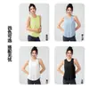 Cubierta Deportiva Chaleco de Yoga Ropa Exterior para Mujer Ultradelgada para Correr Fitness Versátil Secado Rápido Cuello Redondo Nuevo Top 2025