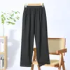 Pantalones de Moda para Mamá para Primavera y Otoño, de Cintura Alta, Pierna Recta Suelta, Casuales para Mujeres de Mediana Edad y Mayores, Pantalones Largos de Otoño para Abuela