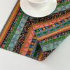 Individual Rayado Bohemio Doble Capa Mantel Individual Aislamiento Térmico