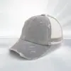 Gorra de Béisbol de Malla Perforada Lavable de Verano con Logo Personalizado, Recorte para Cola de Caballo, Gorra de Malla Transpirable, Sombrero de Sol para Protección Solar al Aire Libre