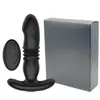 Masajeador de próstata para hombres con doble anillo, vibrador anal telescópico controlado por control remoto y juguete sexual