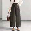 Pantalones Casuales de Moda con Pierna Ancha y Corte Curvo para Niños y Niñas Otoño/Invierno 2026 Nuevos Pantalones Cropped de Cintura Alta Holgados Adelgazantes Versátiles
