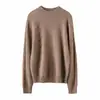 Elegante Suéter Casual Grueso de Lana para Mujer, Cuello Alto Medio, Manga Larga, Color Sólido, Suéter de Punto Cálido