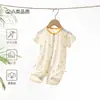 Mameluco de Bebé Verano Clase A Ecológico Delgado de Manga Corta Ropa para Bebé Recién Nacido Fresco Traje para Gatear