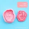 Serie de Expresiones Faciales Pulgar Arriba Adiós Galletas Dibujos Animados 3D Arcilla DIY Impresión de Simulación Moldes para Galletas