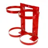 Extintor de Incendios de 2 kg y 4 kg Colgador de Hierro Rojo Gancho Doble para Colgar Colgador Soporte Fijo Boquilla Fija para Montaje en Vehículo