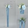 Mori casamento ao ar livre série azul claro buquê de noiva buquê artificial fotografia de estúdio de casamento flor artificial de mão