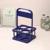 Cesta de Armazenamento Portátil Dobrável de Plástico para 6 Garrafas de Cerveja ou Bebidas para Acampamento ao Ar Livre e Piquenique