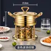 Mini Olla Caliente Individual de Acero Inoxidable 304 de Gama Alta Comercial con Estufa Ecológica de Alcohol y Aceite para Uso Doméstico, Una Olla por Persona para Autoservicio