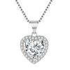 Collar de Moissanita Imitación de 2 Quilates para Mujer, Cadena de Clavícula Versátil y de Moda con Colgante de Zirconia de Ocho Corazones y Ocho Flechas Joyería al por Mayor