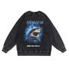 Vibras de Otoño Marca Trendy Tendencia Nacional Calle Hip-Hop Suelto Sudadera Retro Nueva de Manga Larga con Cuello Redondo para Hombre y Mujer