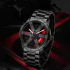 Reloj de Pulsera de Cuarzo con Rueda de Coche Deportivo de Moda para Hombre, Marca Popular Transfronteriza, Dropshipping, Resistente al Agua, Luminoso