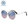 Defeng 2020 nuevas gafas de sol polarizadas bicolor para mujer, gafas de sol de metal con montura grande 2006 transfronterizas