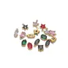 Colgante de Acero Inoxidable Estrella Geométrica de Cinco Puntas Incrustado con Diamante Chapado Eléctrico de 18K Colgante de Circonita Cúbica Accesorios para Joyería de Aretes y Collares DIY