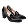 Tacones Altos Mujer 2026 Primavera Nueva Llegada Punta Fina Tacones Altos Europeos y Americanos Tacones Gruesos Estilo Hada Zapatos de Trabajo Suaves Zapatos de Medio Uso Mujer