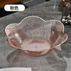 Venta Directa de Fábrica Plato de Frutas para Sala de Estar, Bandeja de Frutas para Mesa de Café de Uso Doméstico, Nuevo Creativo Simple Lujo Ligero Cristal de Gama Alta Plato de Frutas