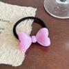 Pinza para el cabello dulce estilo coreano color caramelo Versátil lazo pinza de pico de pato liga para el cabello cuerda para el cabello Banda elástica brillante de alta gama Clip lateral