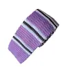Gravata Tricô Casual Listrada Masculina Atacado, Gravata de Pescoço Estreita Slim Fashion, Gravata Tricô Plano Slim Masculina