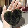 Llavero de bola de peluche de piel sintética con estampado de leopardo europeo y americano, colgante para coche, llavero para bolsa de estudiante, regalo creativo al por mayor