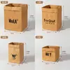 Bolsa de Papel Kraft Lavable Estilo Nórdico Lista para Usar del Fabricante Bolsa de Almacenamiento de Escritorio Bolsa de Almacenamiento para Cocina Refrigerador Bolsa Cuadrada Engrosada de Fondo