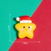 Série de Natal Plana Dos Desenhos Animados Transfronteiriços DIY Jóias Creme Cola Telefone Caso Material Hairpin Patch Resina Acessórios