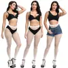 Medias de Rejilla Tendencia Celebridad de Internet Jeans Rasgados Malla Pequeña Malla Mediana Medias de Rejilla Jeans Medias para Mujer