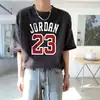 Camiseta de Manga Corta Lavada Vintage Retro Estilo Coreano de Verano para Mujer 2026 Nuevo Holgado Estilo Perezoso Versátil