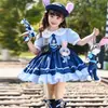 Menina Judy Policial Coelho Lolita Vestido de Princesa Zootopia Vestido Estilo Desenho Animado Vestido de Festa de Aniversário