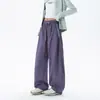 Pantalones casuales estilo Jack americano, pantalones de trabajo tipo paracaídas plisados de alta calle, unisex, corte holgado, para primavera y otoño, pantalones deportivos largos