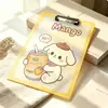 Prancheta Transparente de Acrílico Cão de Orelhas Grandes Desenho Animado A4 Espessada Impermeável Papelaria Estudantil Quadro de Escrita Pasta de Documentos