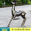 Escultura creativa de acero y vidrio de imitación de ciervo de cobre para exteriores, decoración al por mayor para parques, jardines, patios y césped comunitario.
