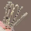 Delicado arco de cabelo para volume alto na coroa, tiara requintada e elegante com strass e detalhes metálicos, novo modelo 2026 com um toque de luxo
