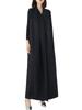 Casaco Longo Elegante de Alta Qualidade Feminino Manga Longa Gola Lapela Cintura com Cadarço Elástico Exterior Robe Plissado